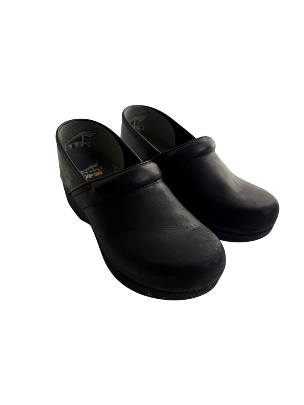 Black leather Dansko XP 2.0 clogs, size 40